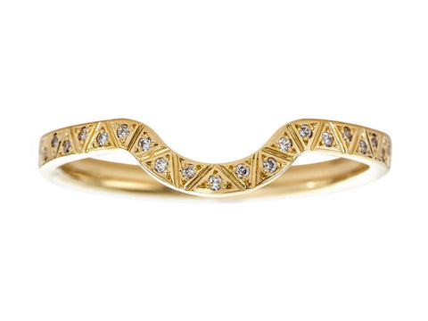 "Stackable" Diamond Bangle Bracelet in Yellow Gold