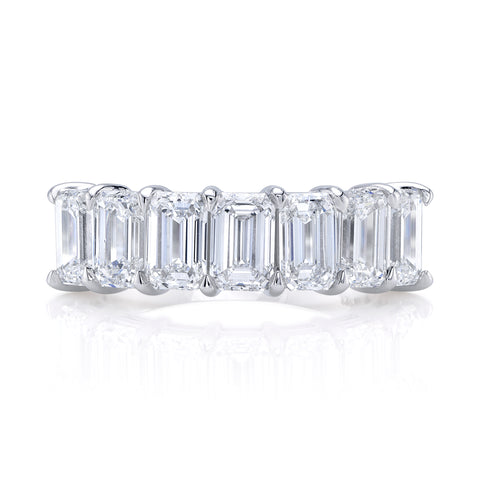 Emerald Cut Diamond Three-Stone Engagement Ring