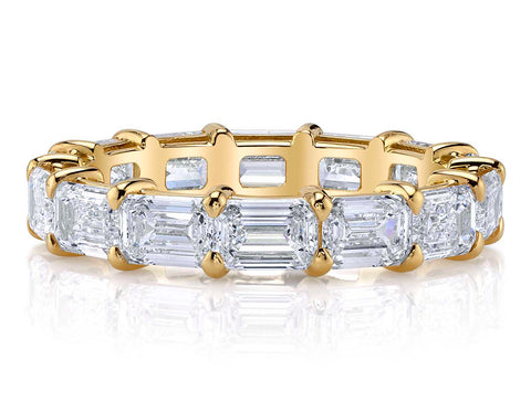 Emerald Cut Diamond Three-Stone Engagement Ring