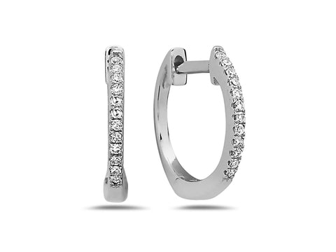Pavé Rustic Gray and Black Diamond Stud Earrings