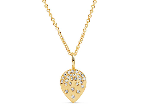 Rose Cut Diamond Flower Necklace in Platinum