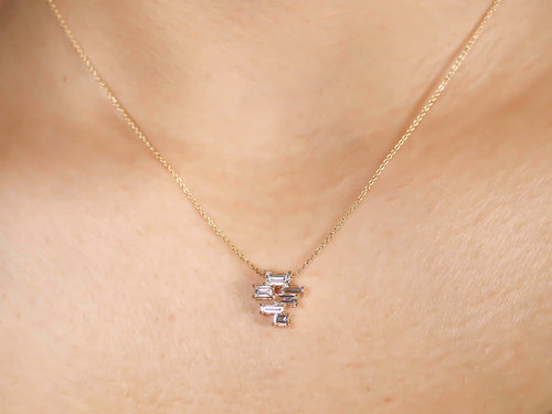 Baguette Diamond Pendant Necklace