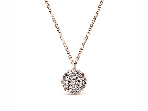 Rose Cut Diamond Flower Necklace in Platinum