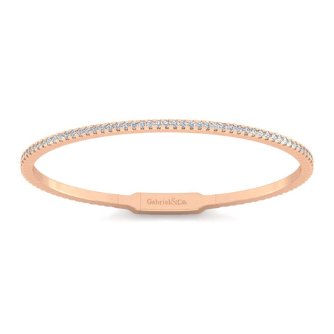 18K Rose Gold Tension-Bar Engagement Ring Mounting