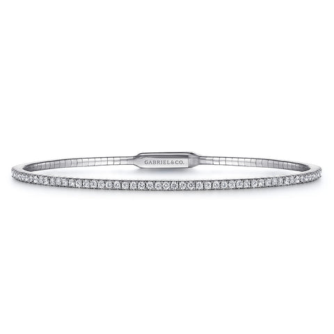 Round Brilliant Diamond Bracelet in 18K White Gold