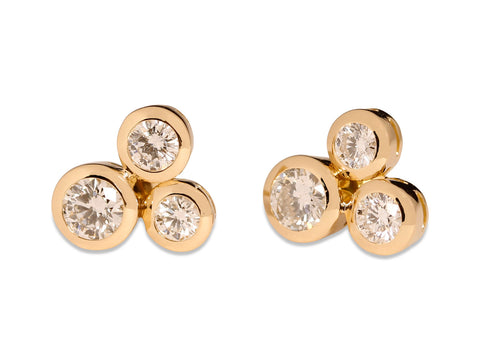 Diamond Trellis Bud Stud Earrings