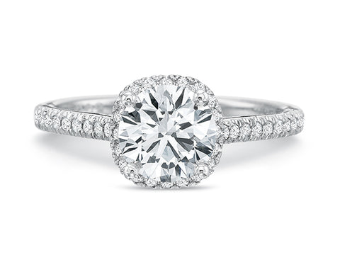 Emerald Cut Diamond Three-Stone Engagement Ring