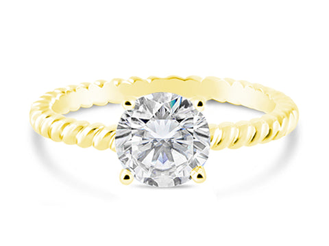 Three-Stone Round Brilliant Diamond Engagement Ring