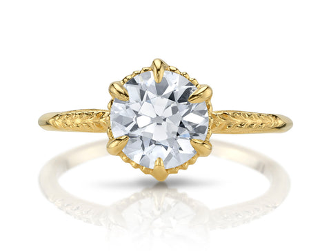 Emerald Cut Diamond Three-Stone Engagement Ring