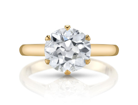 Antique Moval Diamond Engagement Ring