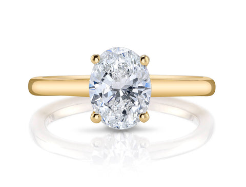 Oval Diamond Three-Stone Engagement Ring