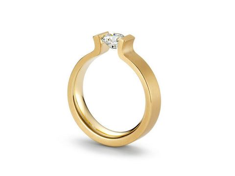 Tension-Set Diamond "Victory" Solitaire Engagement Ring