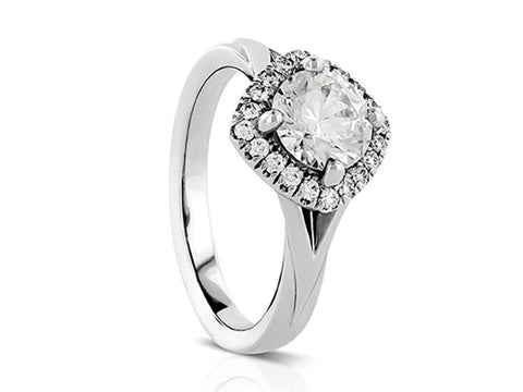 Three-Stone Round Brilliant Diamond Engagement Ring