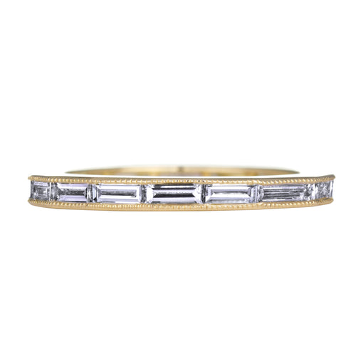 Silhouette Baguette Diamond Eternity Band in 18K Yellow Gold