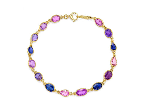 Round Brilliant Diamond Bracelet in 18K White Gold