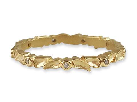 "Laurel" Wedding Band in 18K Yellow Gold
