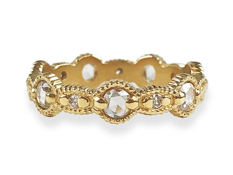 "Laurel" Wedding Band in 18K Yellow Gold