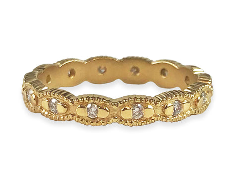 "Laurel" Wedding Band in 18K Yellow Gold