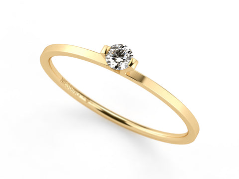 Tension-Set Diamond "Victory" Solitaire Engagement Ring