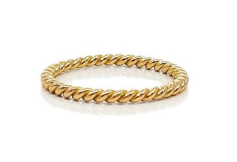 "Stackable" Diamond Bangle Bracelet in Yellow Gold