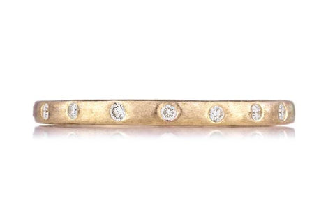 "Stackable" Diamond Bangle Bracelet in Yellow Gold