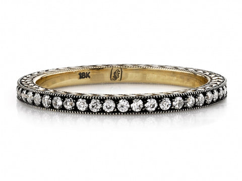 "Laurel" Wedding Band in 18K Yellow Gold