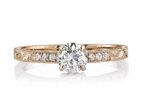 "Laurel" Wedding Band in 18K Yellow Gold