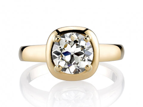 Emerald Cut Diamond Three-Stone Engagement Ring