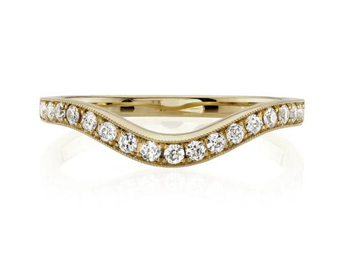 "Laurel" Wedding Band in 18K Yellow Gold