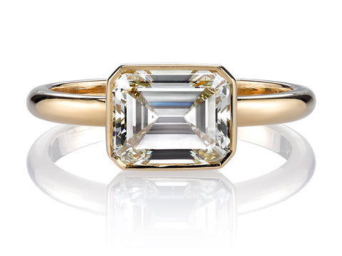 Emerald Cut Diamond Three-Stone Engagement Ring