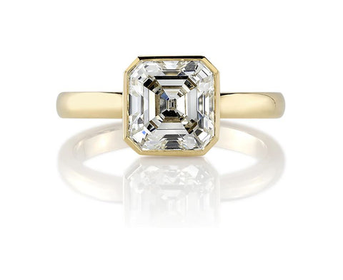 Emerald Cut Diamond Three-Stone Engagement Ring