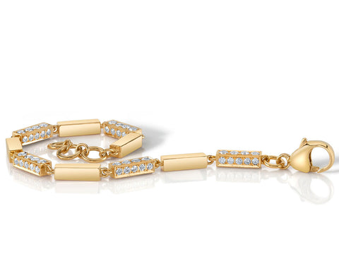 Round Brilliant Diamond Bracelet in 18K White Gold