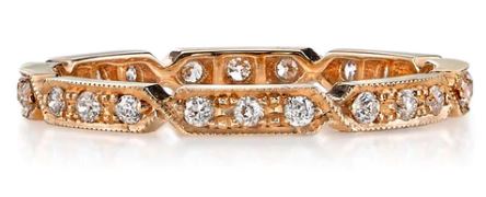 "Laurel" Wedding Band in 18K Yellow Gold