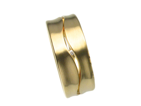 "Laurel" Wedding Band in 18K Yellow Gold