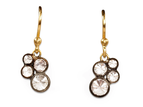 Diamond Trellis Bud Stud Earrings